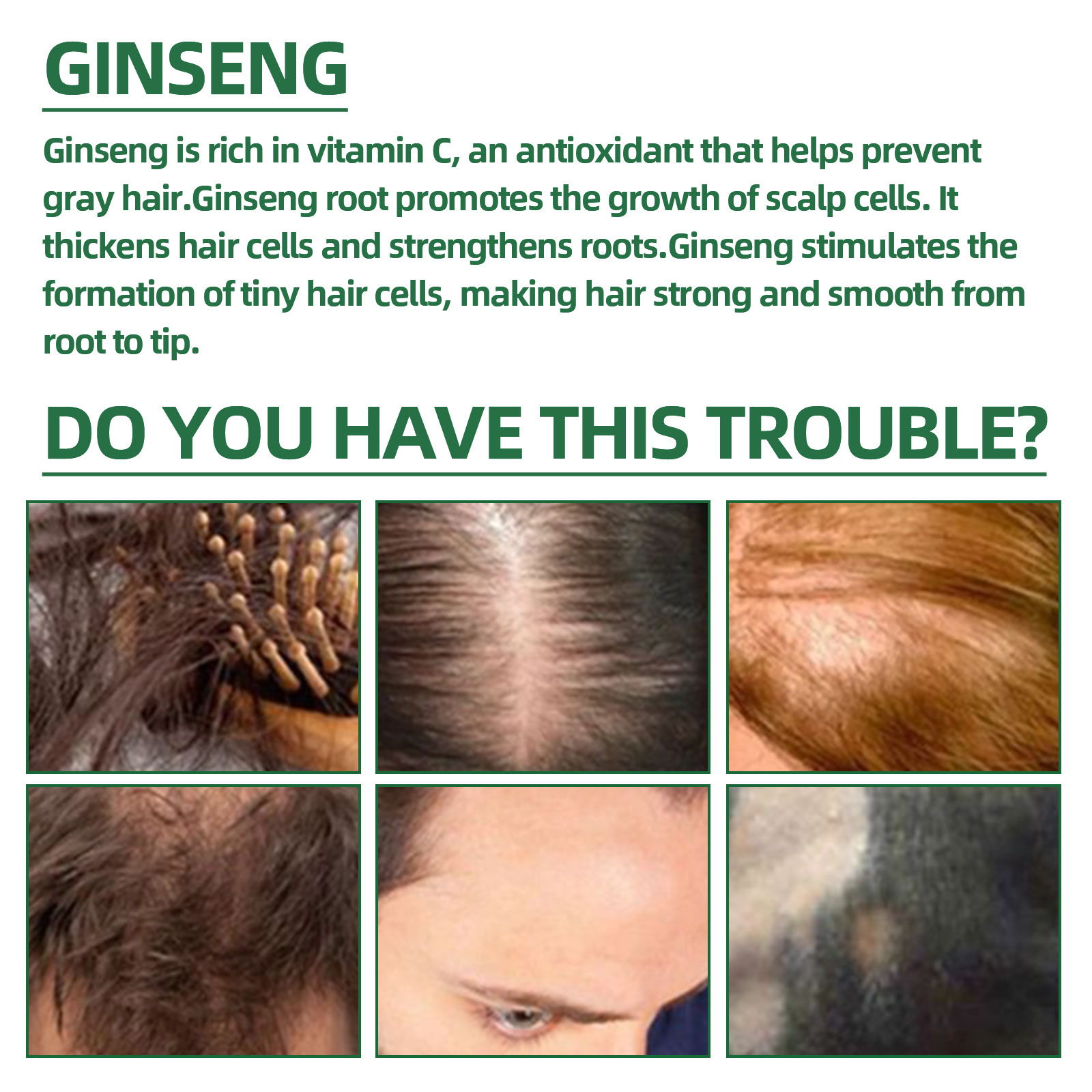 Natural Herbal Ginseng Hair Ca - Nutrition And Fitness recension och pris