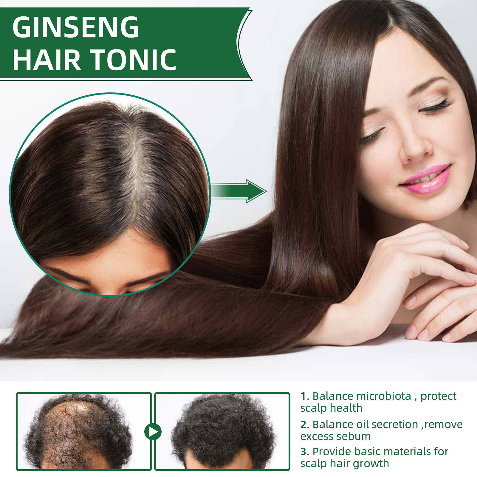 Natural Herbal Ginseng Hair Ca - Nutrition And Fitness recension och pris